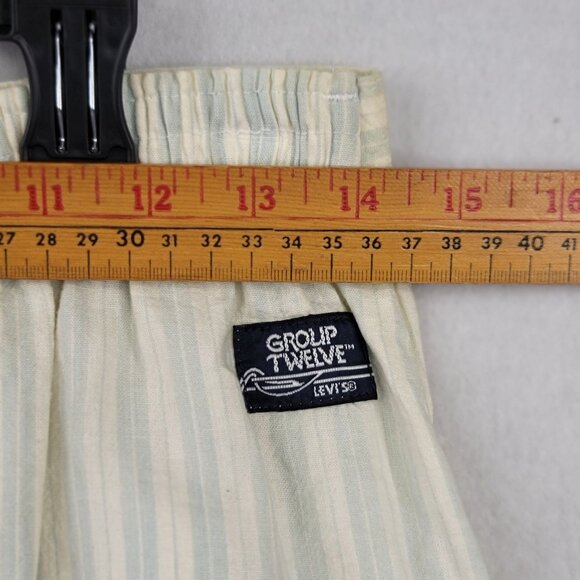 Levis Group Twelve Vintage Striped Midi Skirt Soft Cotton USA 14 *Callout - Picture 11 of 13